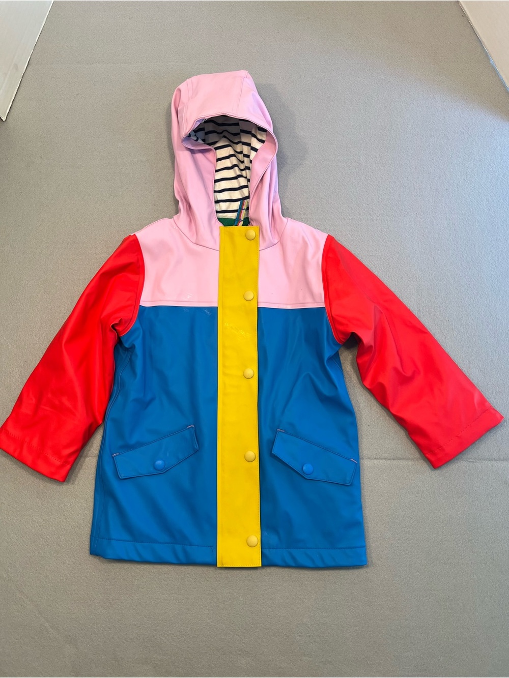 Mini Boden 3-4 Years  104 Cm Girls Rain Jacket Waterproof Zip Color Block